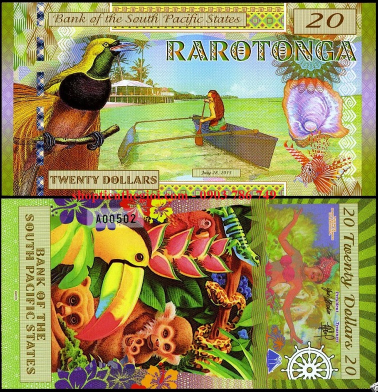 South Pacific 10 Dollars 2015 UNC polyme